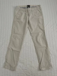 Zara Girl Pants Chino Ankle Off White Ecru Size 11/12 - Picture 1 of 8