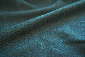 Luxury Tweed material by the metre plain dark forest green - fabric by the yard - Picture 1 of 12