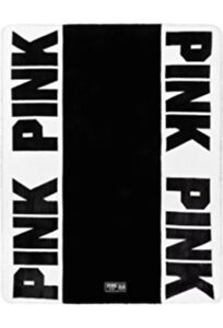 NEW! VS PINK Big Sherpa Plush Blanket Black