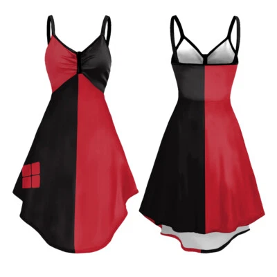 2024 Esquadrão Suicida Isekai Cosplay Harley Quinn Fantasia Feminina Sexy Vestido Roupa - Imagem 1 de 4