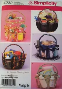 Revestimientos de cubo artesanales Simplicity's Pattern 4232 para productos para bebés manualidades NUEVOS SIN CORTAR - Imagen 1 de 2
