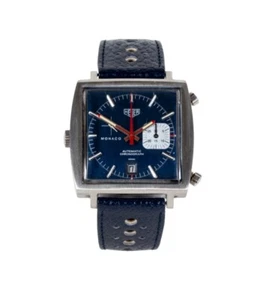 Heuer Monaco 1533B 1971 All Original Classic Blue Dialled Watch Excellent - Picture 1 of 10