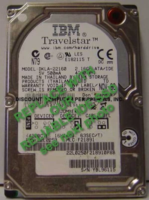 4GB IDE SSD Replace Worn Out DKLA-22160 Hard Drive with 2.5" 44 PIN CF SSD Card - Image 1 of 2