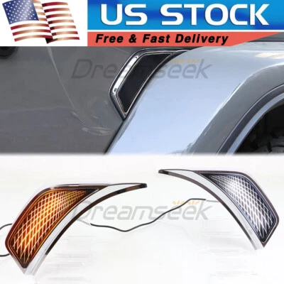 Luz LED para guardabarros lateral para Jeep Wrangler JL JT 2018 2019 2020 2021 2022 #A Foto 1 de 4