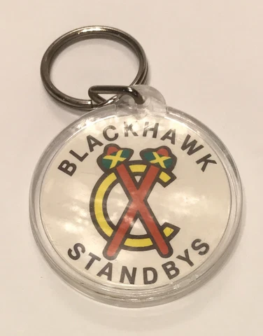 Vintage 1992 Chicago Blackhawks Standbys 1.5" Resin Keychain NHL Hockey NHLBCC Cover