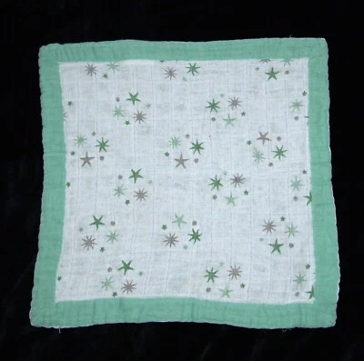 Manta de bebé Aden & Anais verde tostado borde estrellas centelleantes musin seguridad  Foto 1 de 2