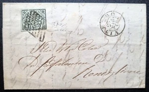 ASI Pontificio 2 bai bianco verdastro 3Aa su lettera da Viterbo del 1866 - Picture 1 of 1