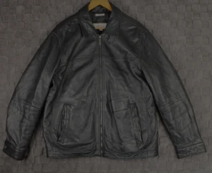 Perry Ellis Portfolio Lammfell Lederjacke Herren Medium schwarz **siehe Fotos** - Bild 1 von 19