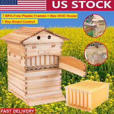 Beehive 7 Frames Complete Box Kit Bee Hives Auto Flowing Frames+Beekeeping House