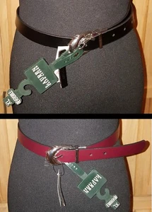 Ralph Lauren Reversible Black Textured/Port Wine Leather 1" Belt, XL - $48 - Picture 1 of 5