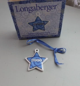 Longaberger Krawattenkorb Accessoire Century Celebration Blue Star 2000 Neu - Bild 1 von 6