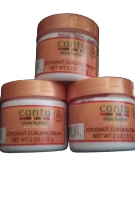 NEW LOT of 3 CANTU Shea Butter Coconut hair Curling Cream 2 oz each. Fast Ship. - Image 1 of 3