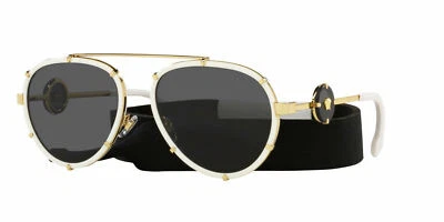 Gafas de sol Versace VE2232 147187 61 mm blanco/gris oscuro lentes Foto 1 de 2