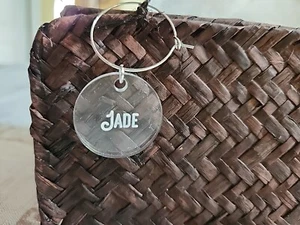Dije copa de vino NOMBRE JADE - Imagen 1 de 3