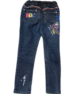ROCAWEAR 1999  YOUTH 3T GIRL SKINNY BLUE  JEANS DISTRESSED EMBROIDERED - Picture 1 of 3
