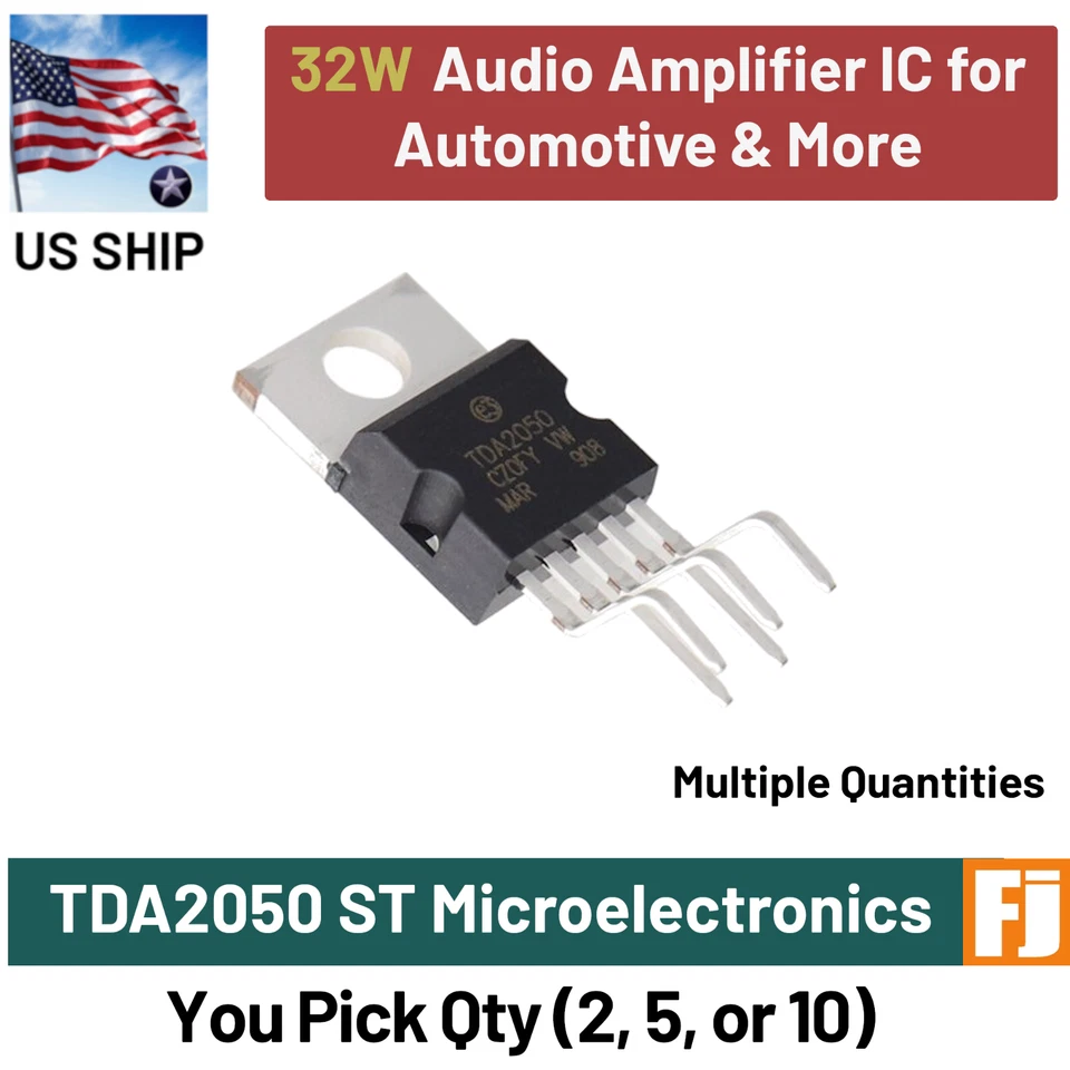 TDA2050 TDA2050A 32W ST ZIP-5 Versatile AUDIO AMPLIFIER IC Car DIY | US Ship