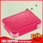 Rectangle Bento Box Built-in Tableware Meal Prep Box for Students (Rose Red)