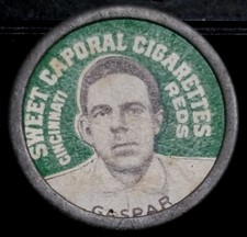 1909 Harry Gaspar in Cincinnati Reds Sweet Caporal Domino Disc PX-7