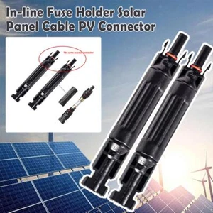 10A 15A 20A 30A Portafusibles en Línea Panel Solar Cable Conector Fotovoltaico" - Imagen 1 de 19