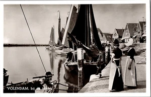 Cartolina foto reale di Porto Volendam Olanda Paesi Bassi RPPC non spedita - Foto 1 di 3