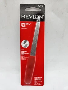 Lima de uñas compacta de esmerilo de metal Revlon mango suave formas y suaviza uñas 1 quilate - Imagen 1 de 2