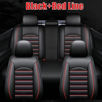 For Toyota Corolla Car Seat Covers 5 Seat Full Set Leather Front Rear Cushion - Image 1 of 4