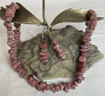 正品紫水晶芯片项链耳环套装 17 英寸/1.75 英寸 — 第 1/4 张图片