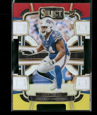 2023 Select #12 O'Cyrus Torrence Green and Yellow Prizms Die Cuts Buffalo Bills - Image 1 of 2