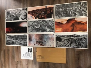 Set of 9 Vtg NASA VIKING PICTURES OF MARS NO. 1 - 25" X 12" POSTERS prints - Picture 1 of 8