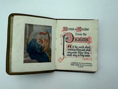 Circ 1920 Miniature books Gems of Praise from The Psalms Nister / Dutton - Image 1 of 4