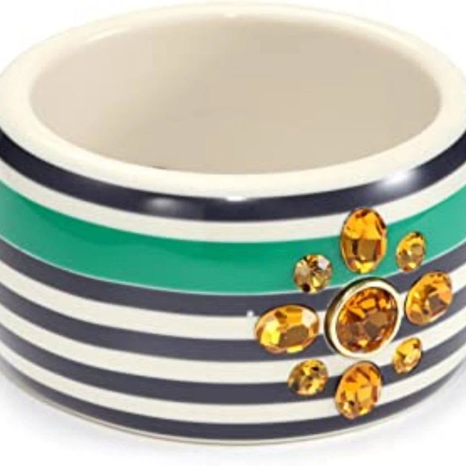 Brazalete Juicy Couture Rayas Azul, Verde y Blanco Usado en Excelente Condición Foto 1 de 4