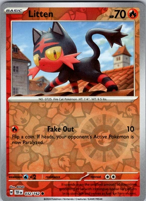 Litten Reverse Holo 032/162 SV05: Temporal Forces Common - NM - Image 1 of 2