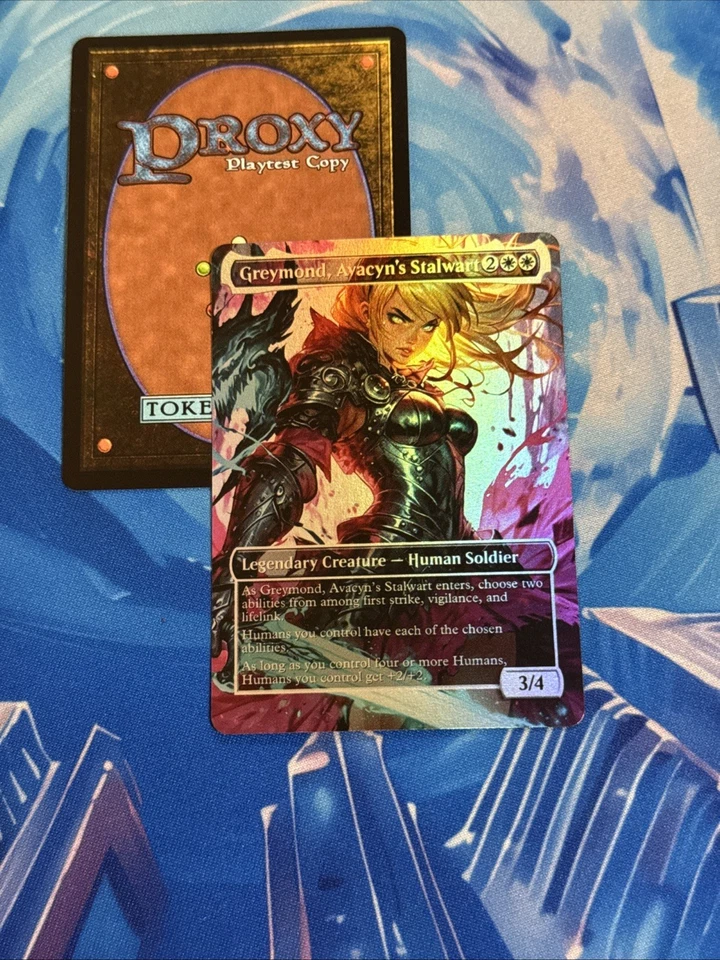 DIY Greymond, Avacyn's Stalwart Full Art Foil Mtg Playtest Card - Image 1 of 2