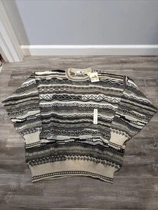 Suéter Florence Tricot Estilo Coogi Tejido 3D Multicolor Tono Tierra Para Hombres Talla L Nuevo con Etiquetas - Imagen 1 de 8