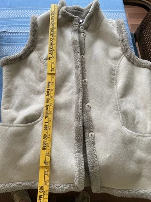 D & Co Sherpa Like Snap Chaleco Mujer M Foto 1 de 4