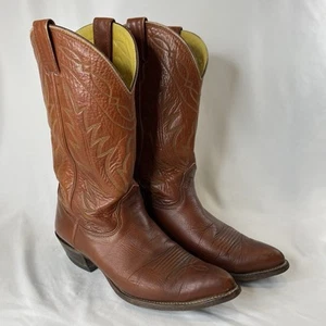 Nocona Herren Braun Leder Spitz zulaufend Western Cowboy Stiefel 8,5B EUC Versand lesen - Bild 1 von 16