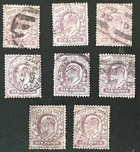 GB EDVII De La Rue 6d purple used stamps /3069/ - Picture 1 of 2