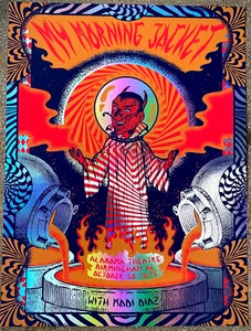 RAINBOW FOIL My Morning Jacket Poster Devils Night Birmingham 2023 AP S/N #/35 - Picture 1 of 8