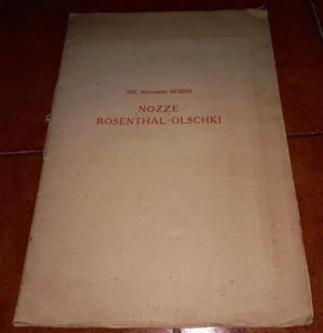 E. ROSTAGNO LETTERA DI DANTE AI CARDINALI ITALIANI NOZZE ROSENTHAL OLSCHKI 1912 - Foto 1 di 3
