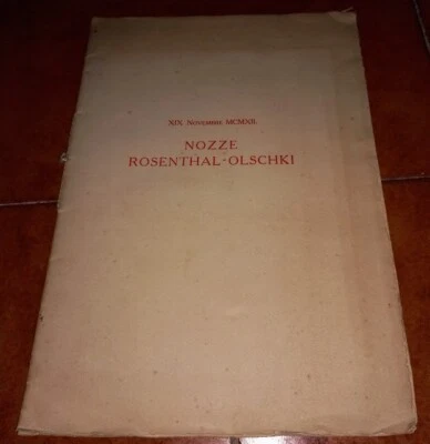 E. ROSTAGNO LETTERA DI DANTE AI CARDINALI ITALIANI NOZZE ROSENTHAL OLSCHKI 1912 - Immagine 1 di 3