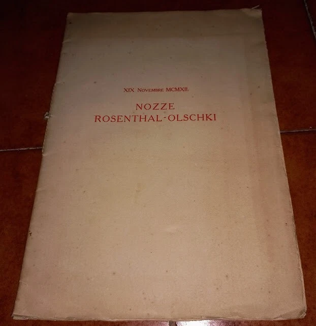 E. ROSTAGNO LETTERA DI DANTE AI CARDINALI ITALIANI NOZZE ROSENTHAL OLSCHKI 1912 - Immagine 1 di 3