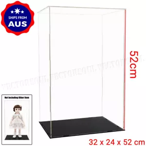 AU Acrylic Display Case Box 52cm Higher Plastic Perspex Dustproof Self-Install - Picture 1 of 12
