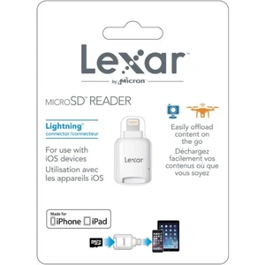 Lexar microSD Memory Card Reader with Lightning Connector - Picture 1 of 11