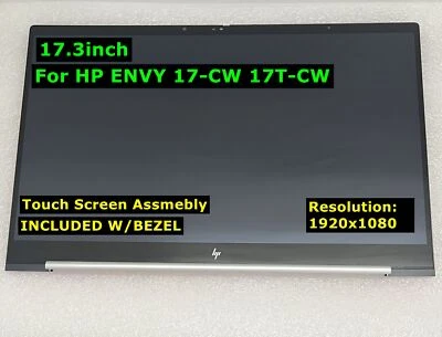 For HP ENVY 17-CW0023DX 17T-CW100 17-CW000 LCD Display Touch screen Assembly - Image 1 of 4