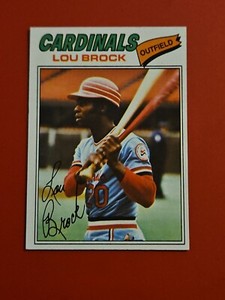 ⚾️ 1977 Topps Lou Brock St. Louis Cardinals #355 Excellent Condition 