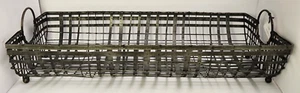 Mercana Kenneth Gunmetal Gray Metal Basket Industrial Design 24" x12" x 5" New - Picture 1 of 5