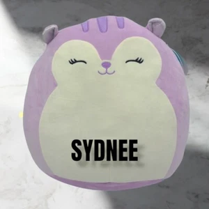 Squishmallow Sydnee the Squirrel 16"" Kellytoy viola nuovo con etichette  - Foto 1 di 8