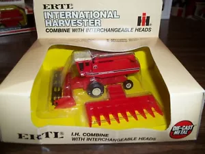 ERTL 1/80 SCALE DIE-CAST INTERNATIONAL COMBINE WITH INTERCHANGE HEADS PART#408 - Picture 1 of 5