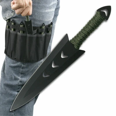 Ninja Knives 6 Piece Kit Tactical Knives With Leg Sheath 440 Stainless Steel - Image 1 of 4