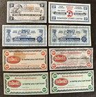 PNEU CANADIEN 3 cents et autres coupons commerciaux.  BAS GRADE, certains rares (8)